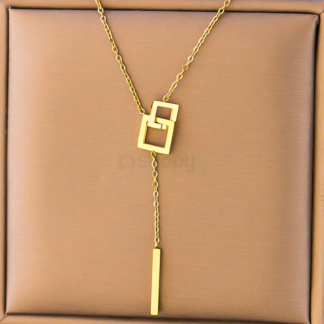 Tarnish Resistant Gold-Plated Geometric Pendant – Anti Tarnish Jewelry