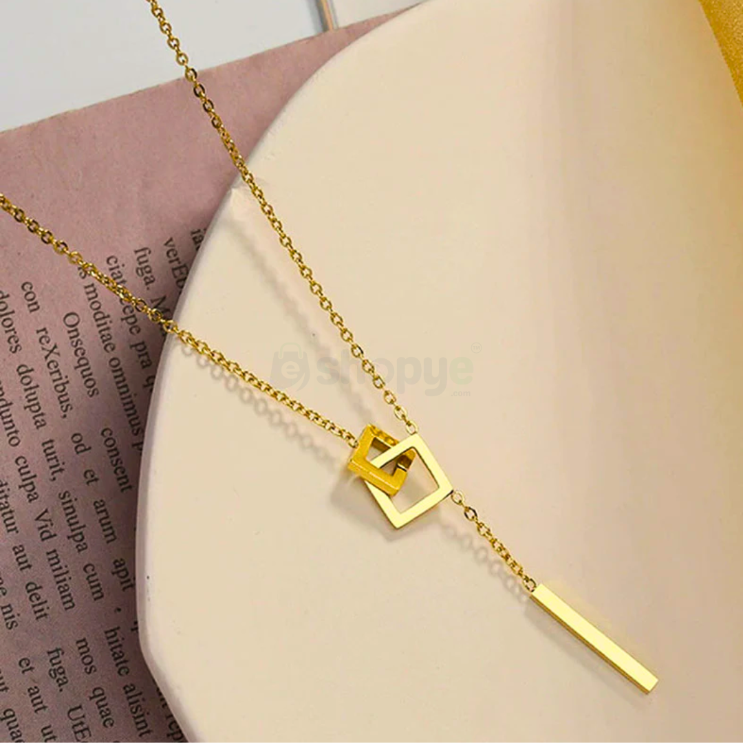 Tarnish Resistant Gold-Plated Geometric Pendant – Anti Tarnish Jewelry