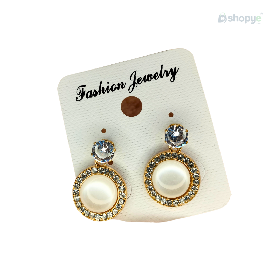 Crystal Pearl Halo Drop Earrings – Classic Elegance for Every Occasion