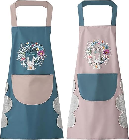 ESHOPYE ™ 1 Pcs Assorted Waterproof Kitchen Apron for Women with Big Front Pocket