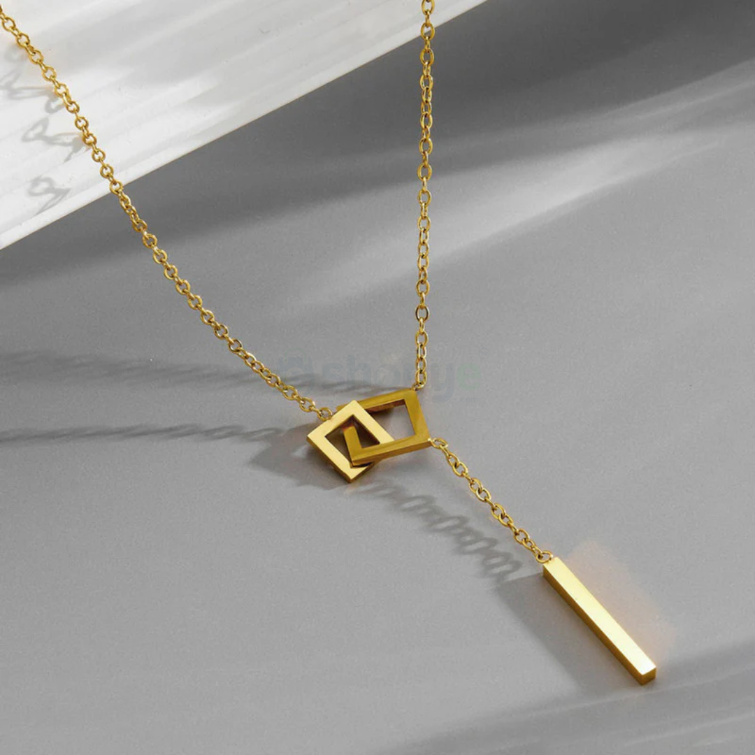 Tarnish Resistant Gold-Plated Geometric Pendant – Anti Tarnish Jewelry