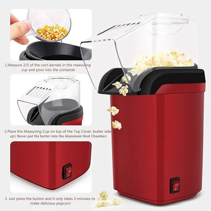 Appliances - Electric Popcorn Maker Machine 1200W | Quick & Easy Snack
