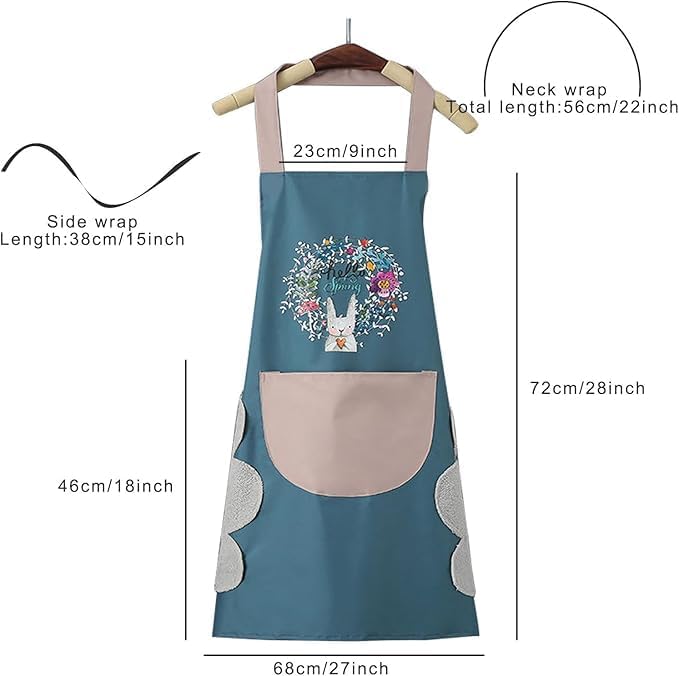 ESHOPYE ™ 1 Pcs Assorted Waterproof Kitchen Apron for Women with Big Front Pocket