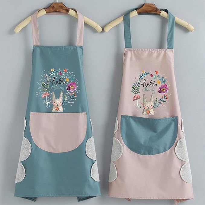 ESHOPYE ™ 1 Pcs Assorted Waterproof Kitchen Apron for Women with Big Front Pocket