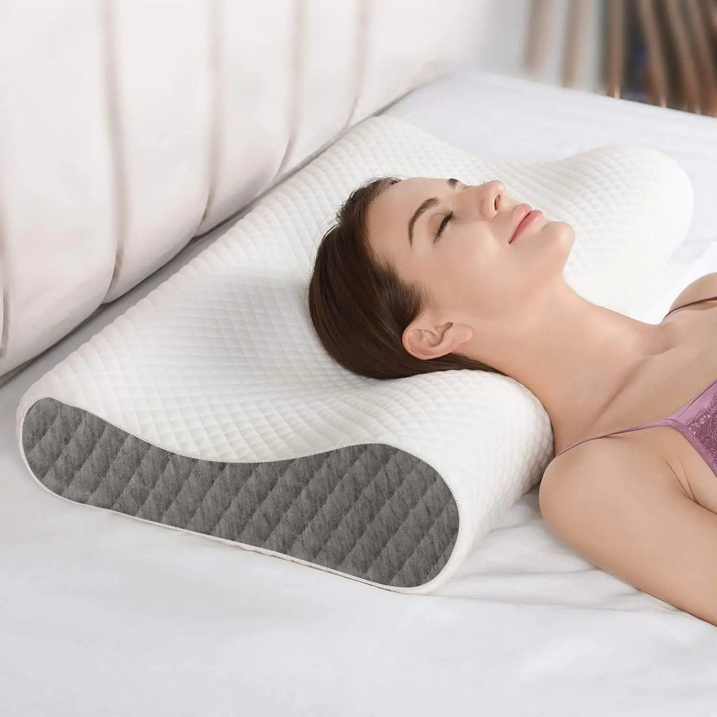 Orthopedic Memory Foam Pillow - Contour Cervical Support Pillow
