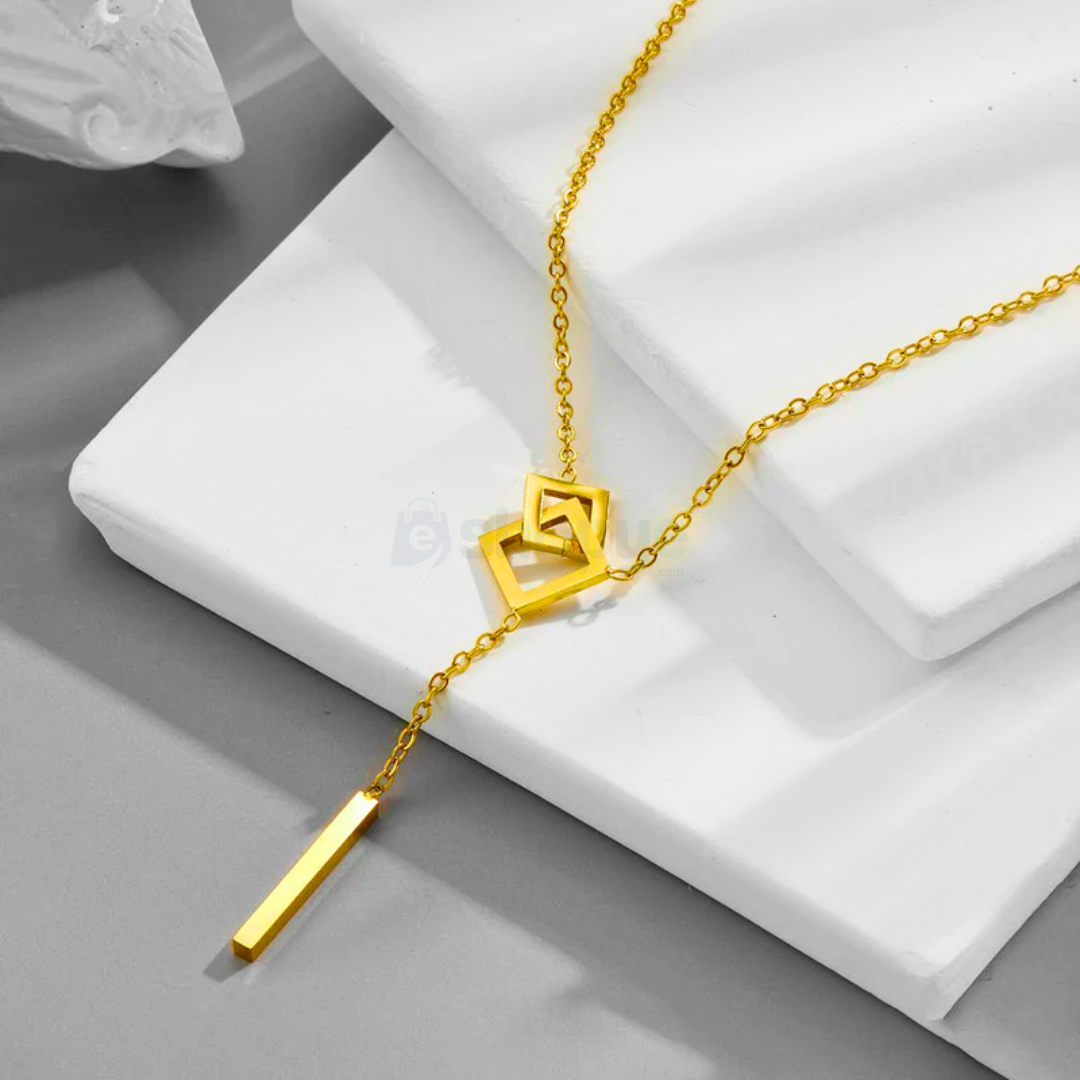 Tarnish Resistant Gold-Plated Geometric Pendant – Anti Tarnish Jewelry