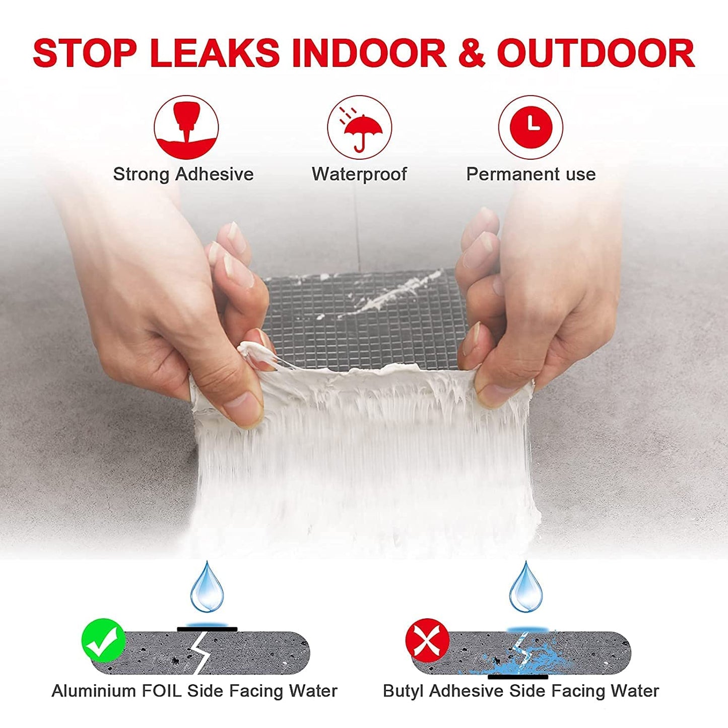 Adhesive Waterproof Tape - Super Strong Permanent Roof Leak Repair