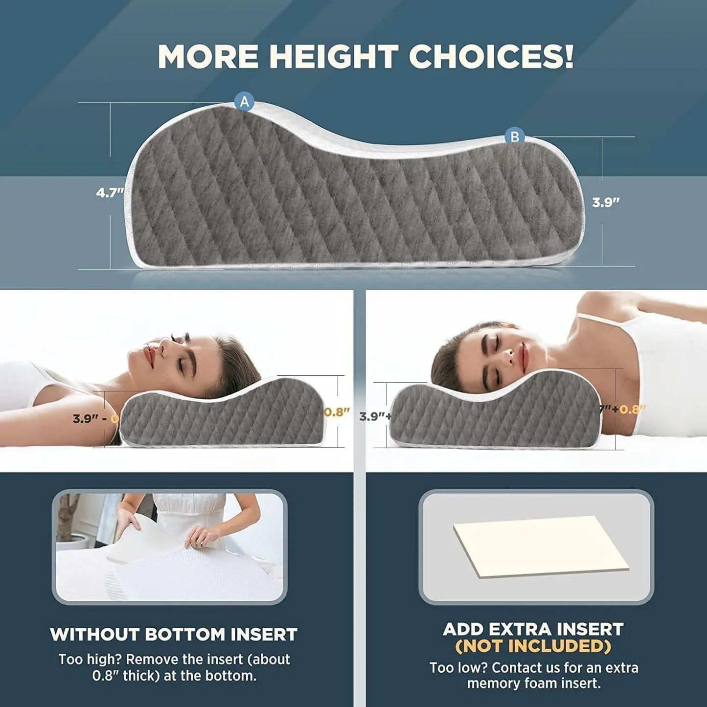 Orthopedic Memory Foam Pillow - Contour Cervical Support Pillow