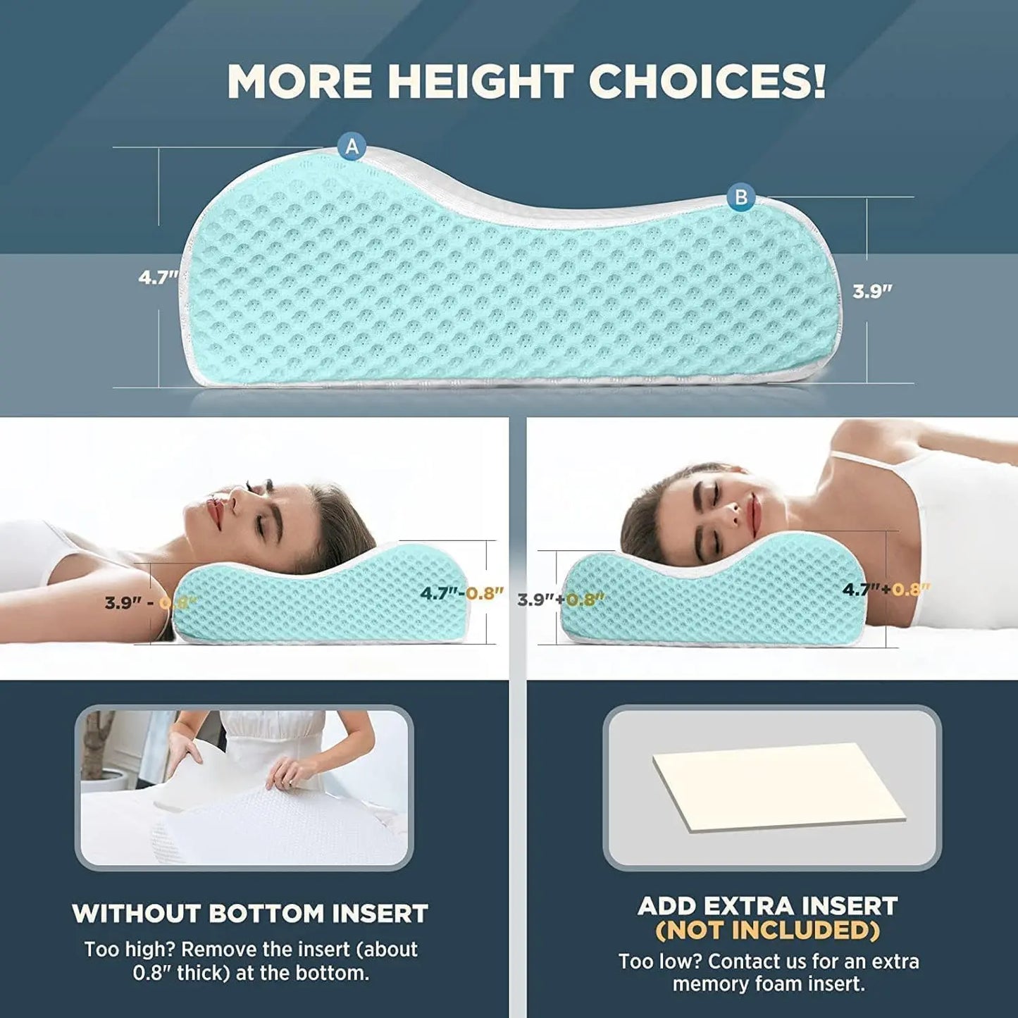 Orthopedic Memory Foam Pillow - Contour Cervical Support Pillow