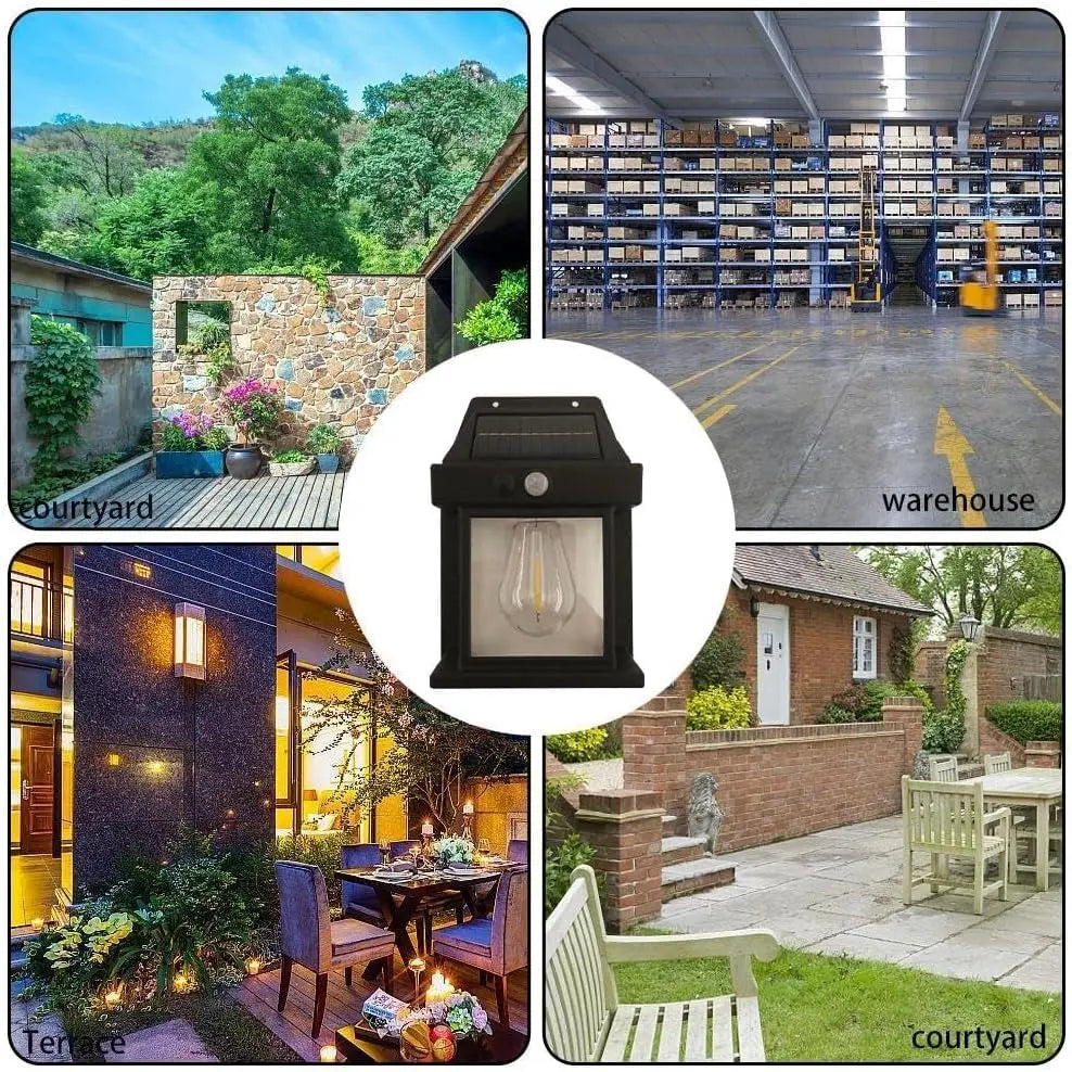 ESHOPYE ™ Solar Energy Powered Motion Sensor Wall Lantern – Vintage LED Outdoor Light - ESHOPYE ™