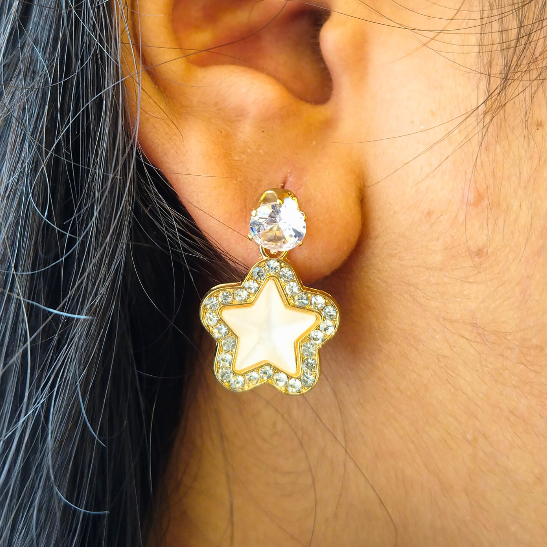 Crystal Pearl Halo Drop Earrings – Classic Elegance for Every Occasion