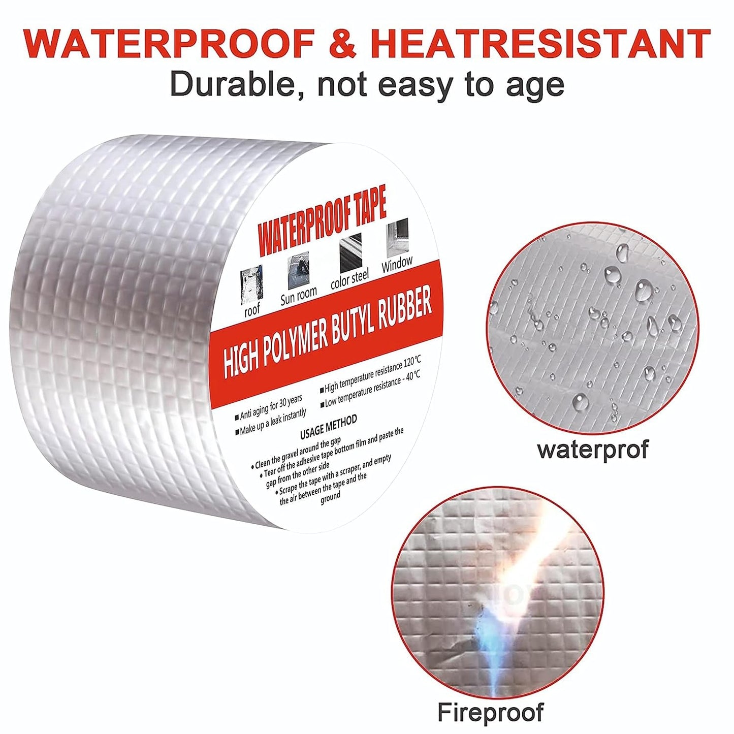 Adhesive Waterproof Tape - Super Strong Permanent Roof Leak Repair