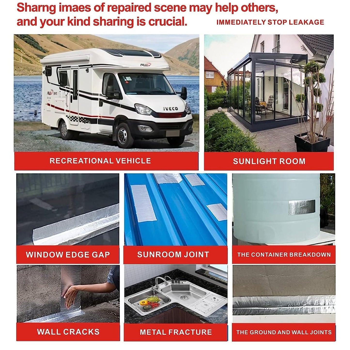 Adhesive Waterproof Tape - Super Strong Permanent Roof Leak Repair