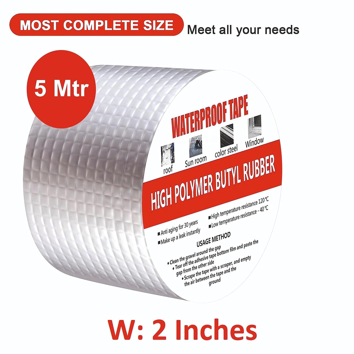 Adhesive Waterproof Tape - Super Strong Permanent Roof Leak Repair