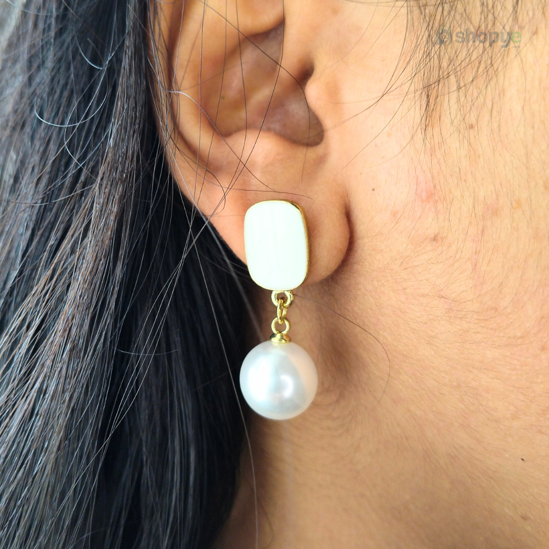 ESHOPYE ™ Black Pearls Elegant Drop Earrings – Timeless Black & Pearl Jewelry - ESHOPYE ™