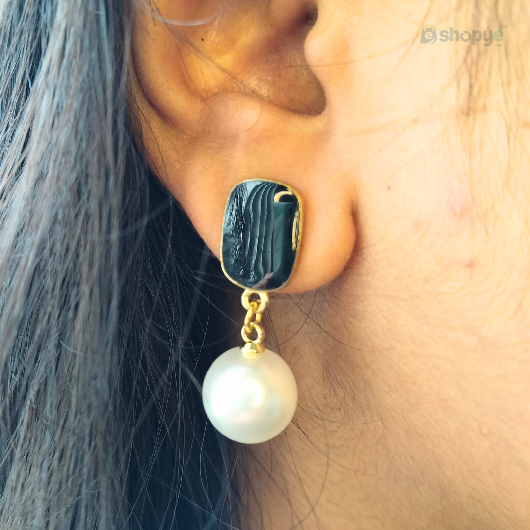 ESHOPYE ™ Elegant Black & Pearl Drop Earrings (BUY 1 GET 1 FREE) ESHOPYE ™