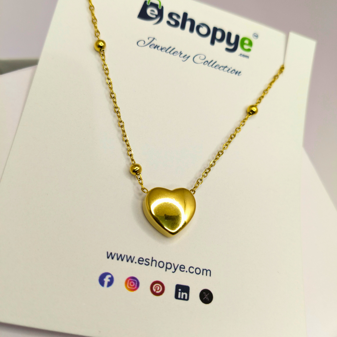 Gold-Plated Anti Tarnish Heart Themed Pendant