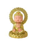 solar buddha moving head idol