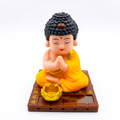 solar powered laughing buddha car dashboard Decor