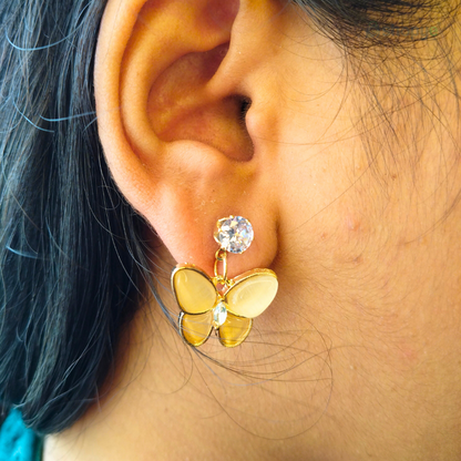 Pearl Stud &amp; Bow Earrings Set – Elegant 3-in-1 Crystal &amp; Rhinestone Design