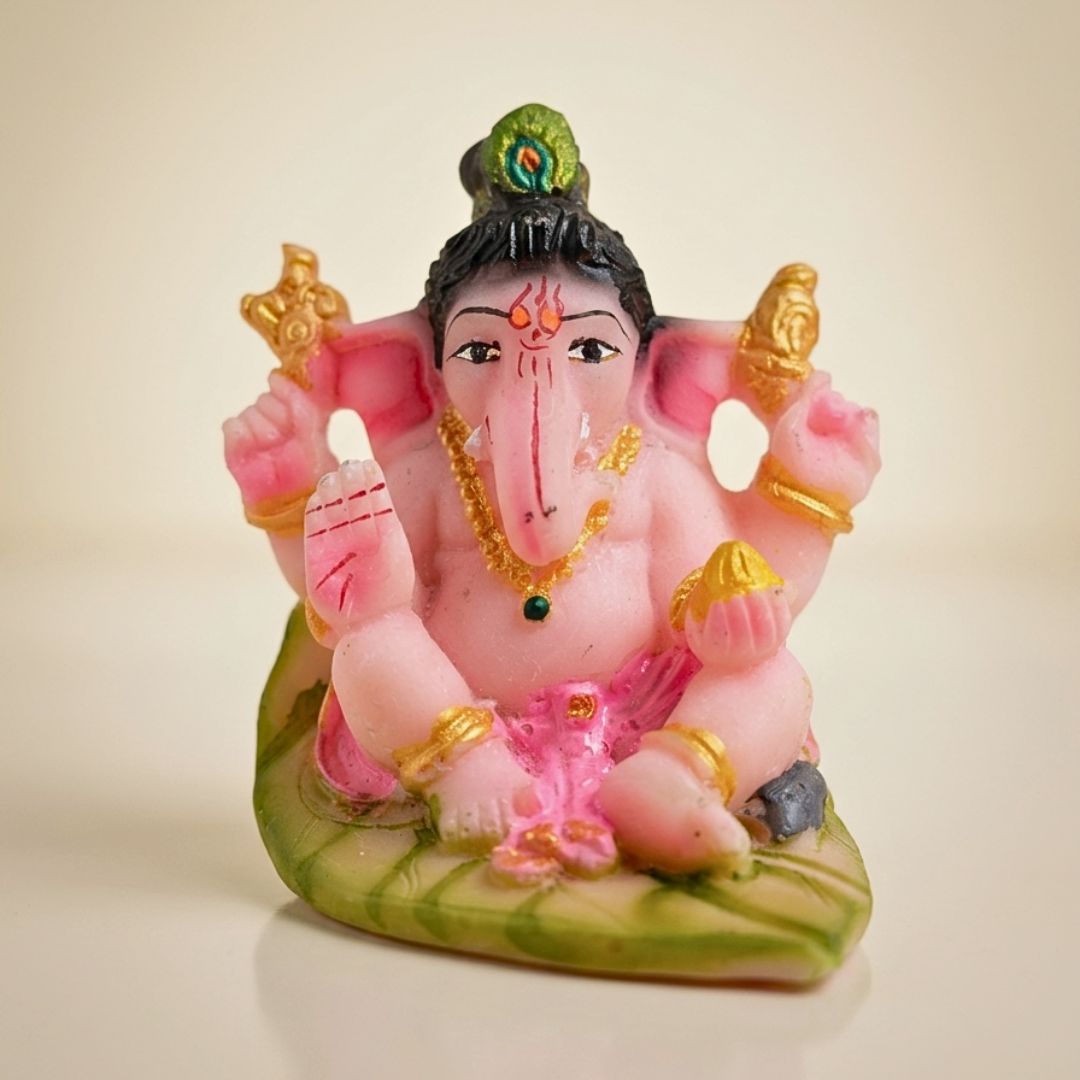 Small Ganesh Idol for Car Dashboard – Compact Ganpati Car Dashboard Decoration