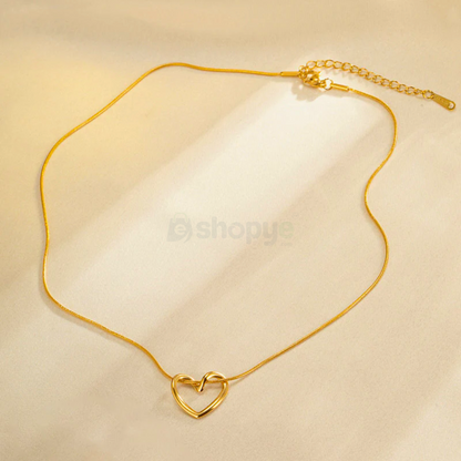 Fashion Accessory Gold-Plated Anti Tarnish Heart Pendant Necklace