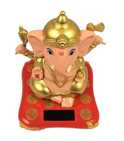 ESHOPYE™  3.5 Inch Solar Powered Ganesh Idol for Car Dashboard