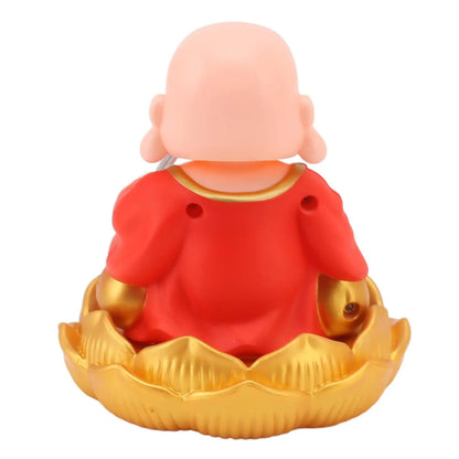  Solar Powered Moving Head and Hand Buddha Monk Idol – Feng Shui Good Luck Money Potli Statue ESHOPYE ™
