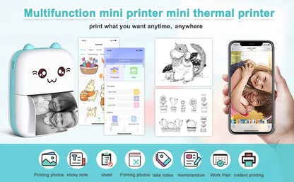 Printing Solution- Portable Wireless Inkless Bluetooth Mini Printer 
