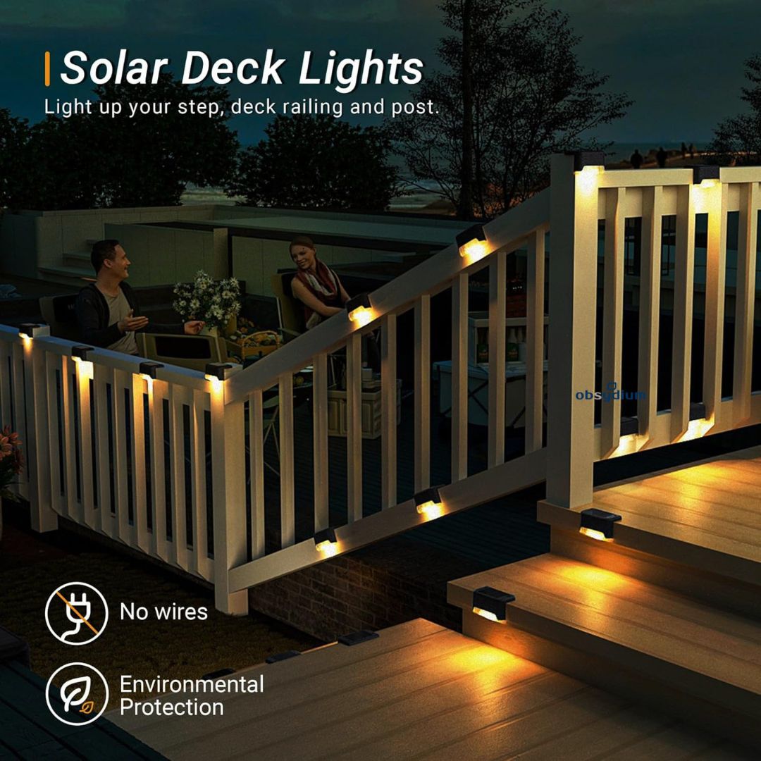 Solar Power Deck Lights Outdoor Waterproof