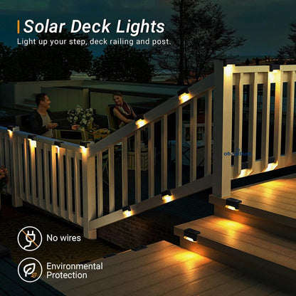 Solar Power Deck Lights Outdoor Waterproof