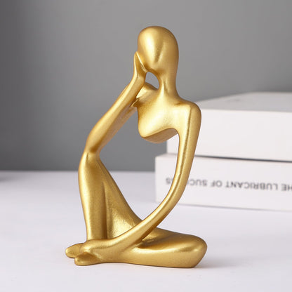 ESHOPYE ™ Decorative Abstract Thinker Men Statue Set of 3 Modern Art Showpiece