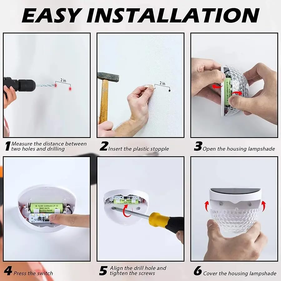 ESHOPYE ™ Solar Outdoor Lights - LED Fence & Deck Lights ( Pack of 2) - ESHOPYE ™