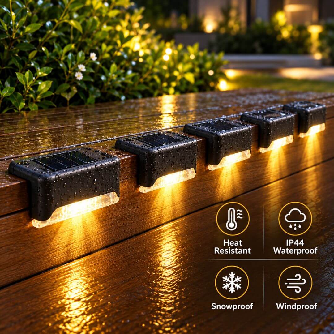 Solar Power Deck Lights Outdoor Waterproof