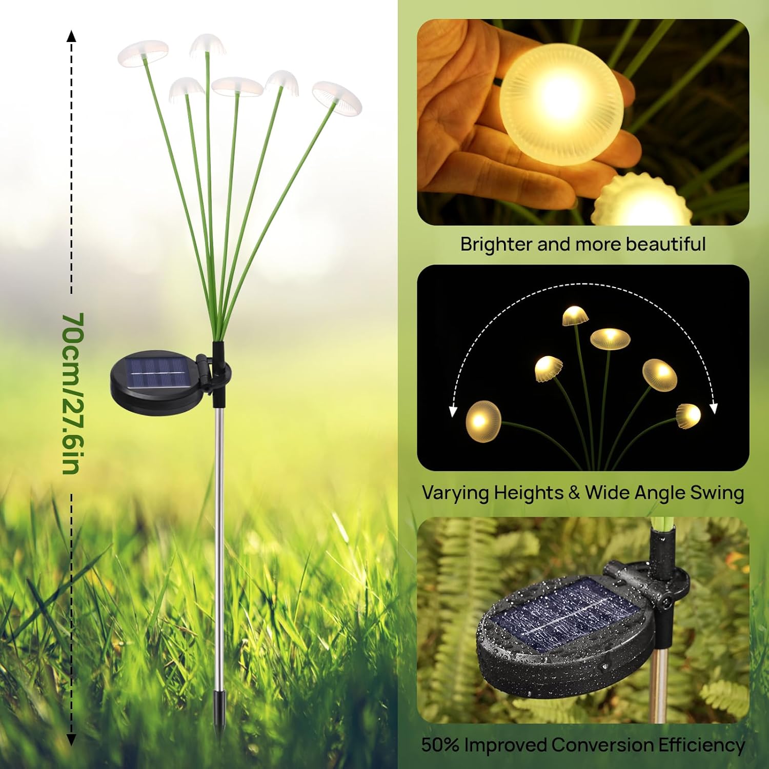 ESHOPYE ™ Dual Mode LED Solar Mushroom Jellyfish Lights ( 2 Pack ) - ESHOPYE ™
