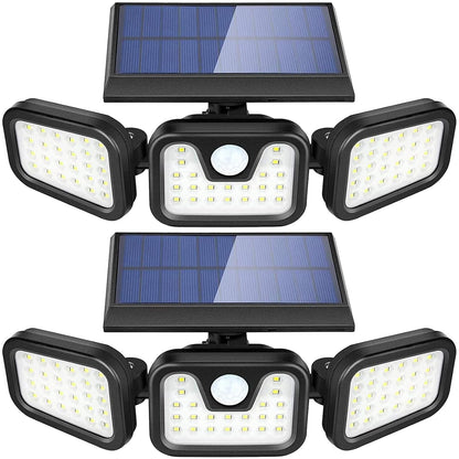 ESHOPYE ™ Solar Outdoor Lights, 3000LM Super Bright Motion Sensor Outdoor Light, IP65 Waterproof Wide Angle 6500K Solar Powered Security Flood Lights for Outside Garage Yard Patio