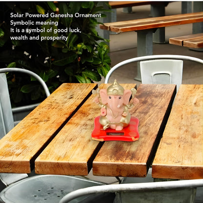 ESHOPYE™  3.5 Inch Solar Powered Ganesh Idol for Car Dashboard