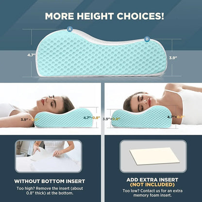 Orthopedic Memory Foam Pillow - Contour Cervical Support Pillow