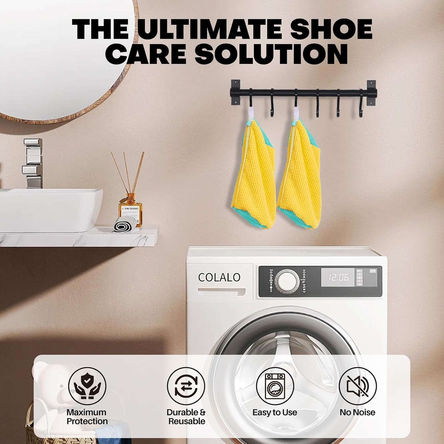 Laundry Shoe Bag for Washing Machine – Washable Organizer for Shoes