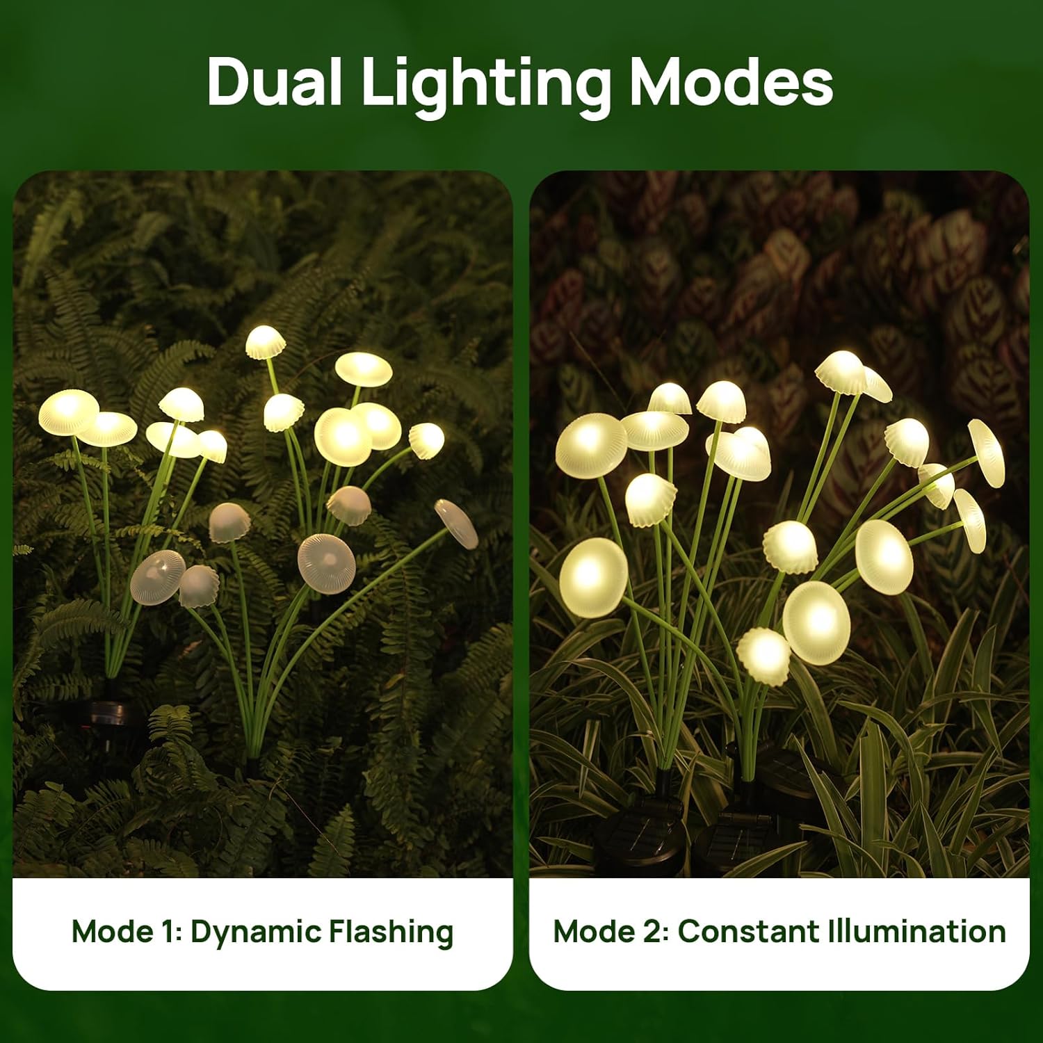 ESHOPYE ™ Dual Mode LED Solar Mushroom Jellyfish Lights ( 2 Pack ) - ESHOPYE ™