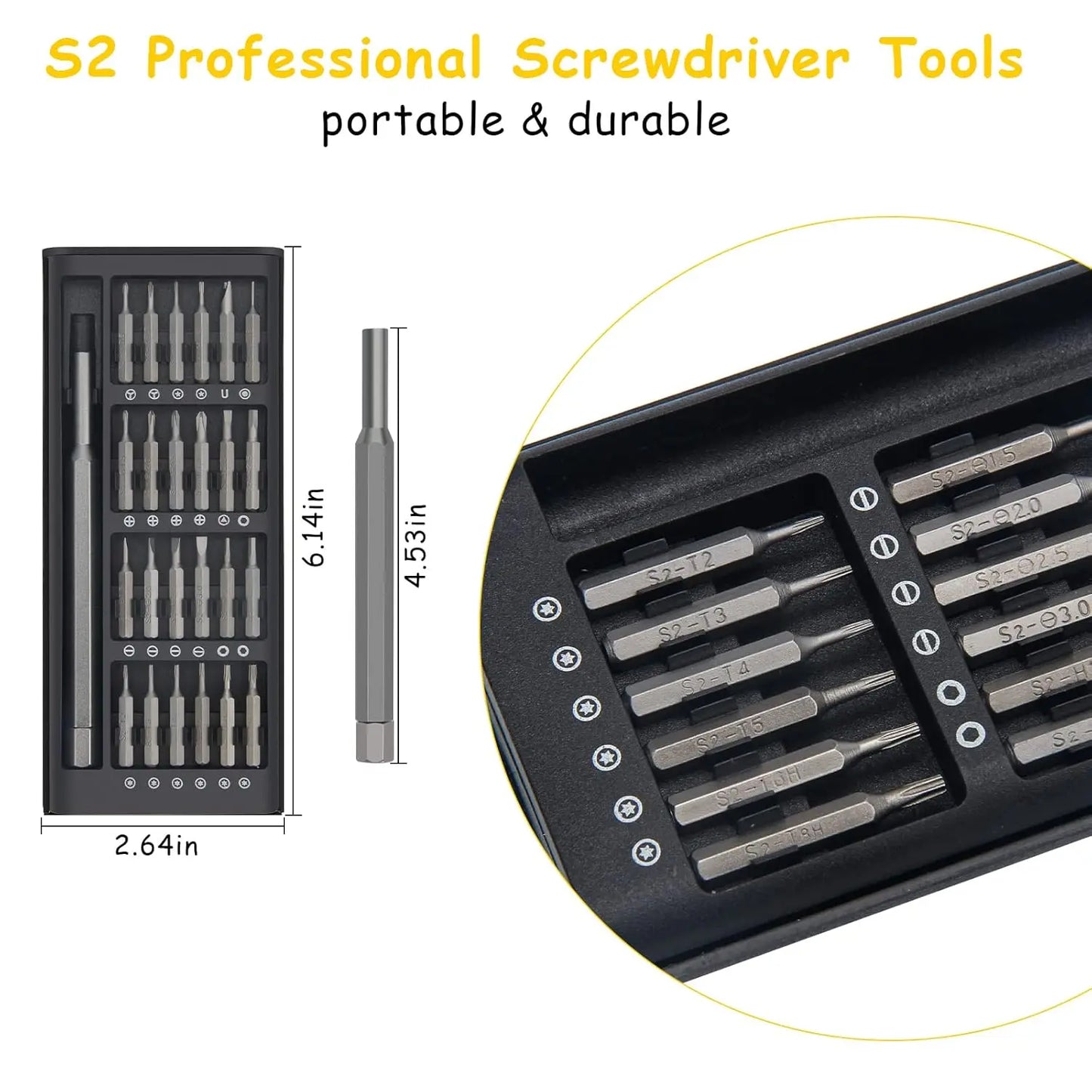 Screwdriver Set - 24 in 1 Mini Screwdriver Set with Case