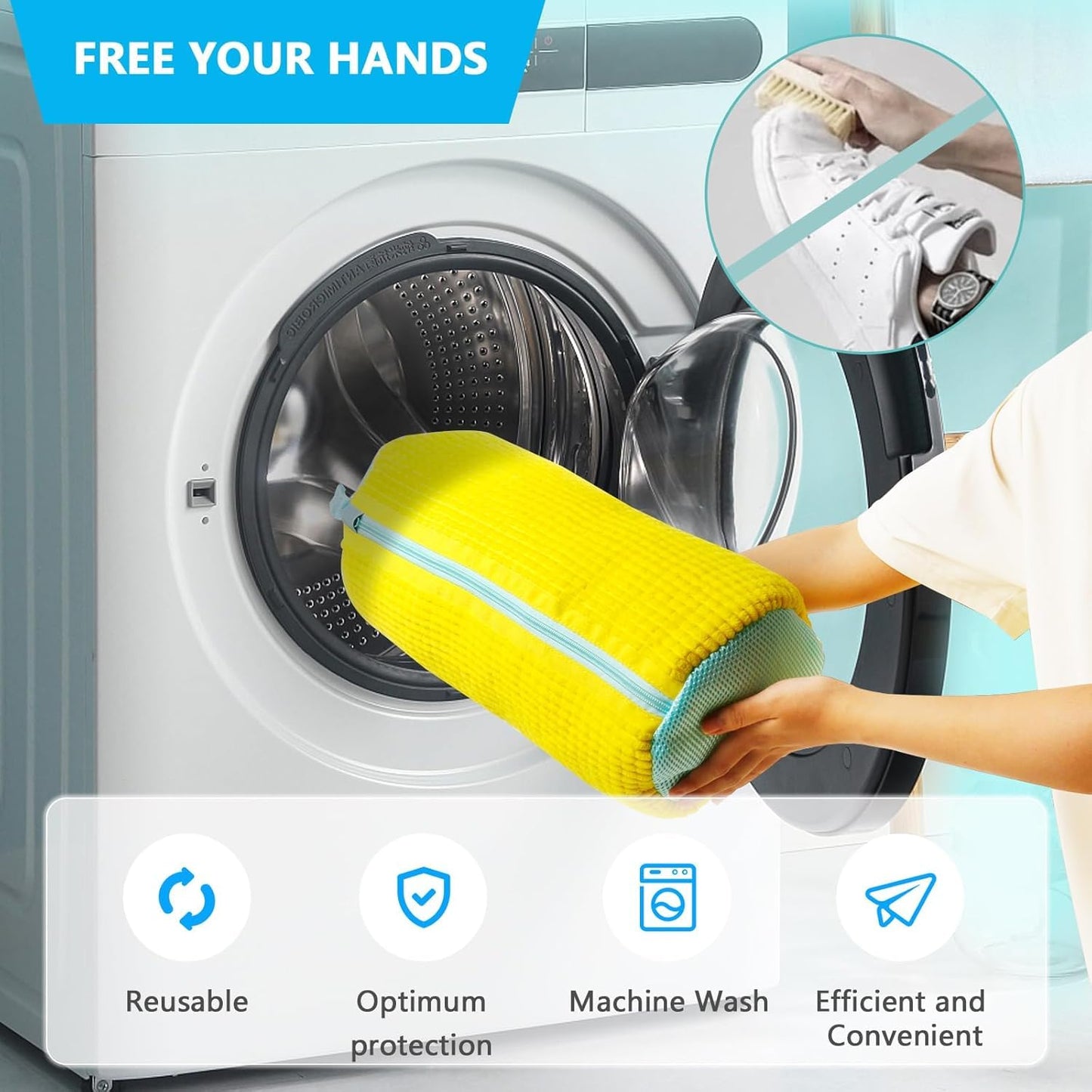 Laundry Shoe Bag for Washing Machine – Washable Organizer for Shoes