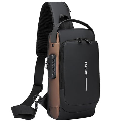 Anti-Theft Chest Bag with USB Port – Crossbody Backpack for Travel