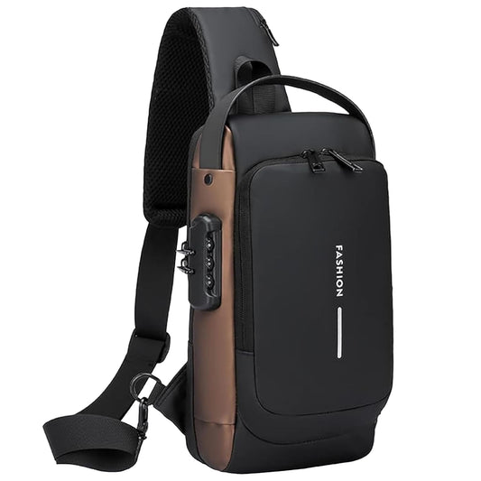 Anti-Theft Chest Bag with USB Port – Crossbody Backpack for Travel