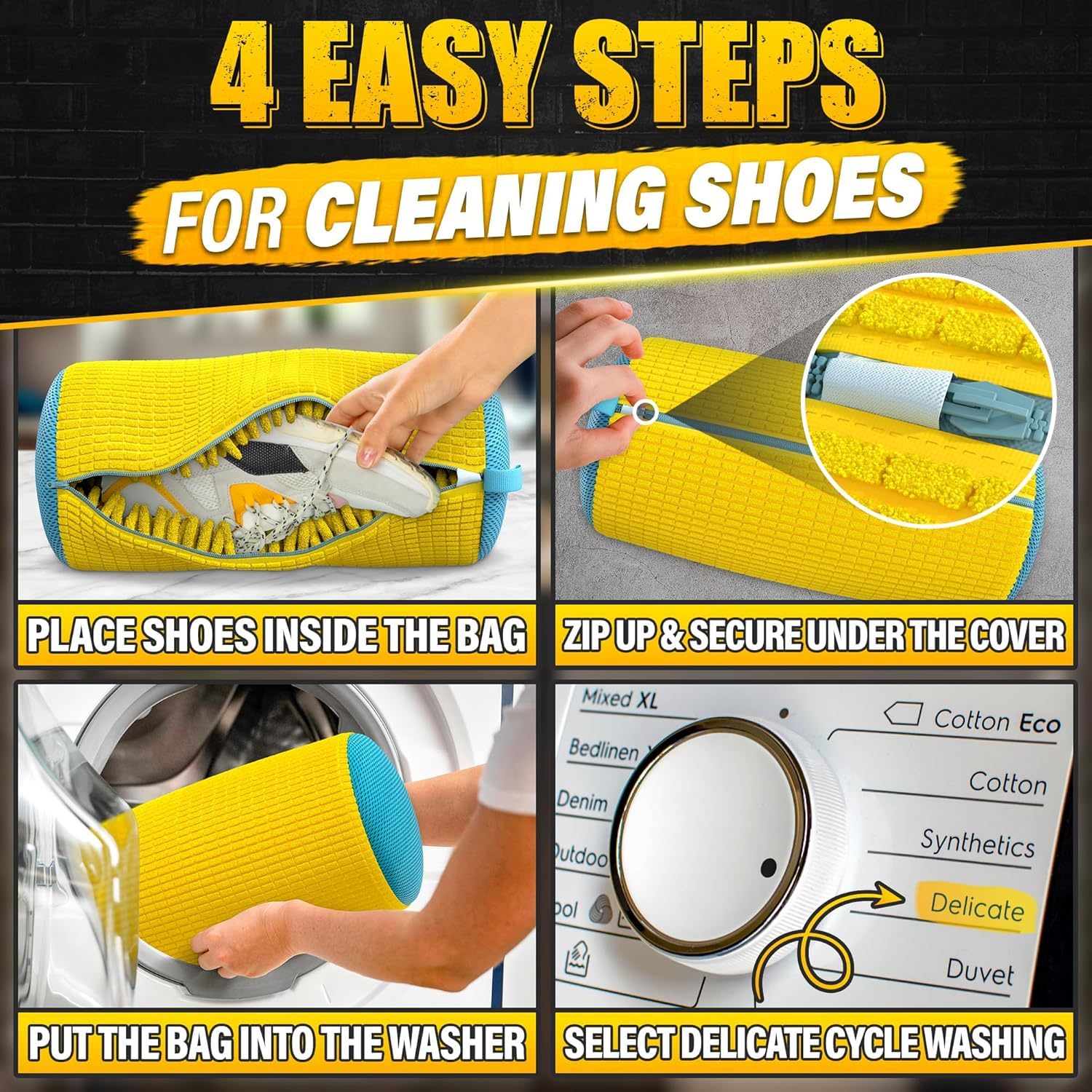 ESHOPYE ™ Laundry Shoe Bag for Washing Machine , Deep Cleaning Washable Laundry Organizer Bag - ESHOPYE ™