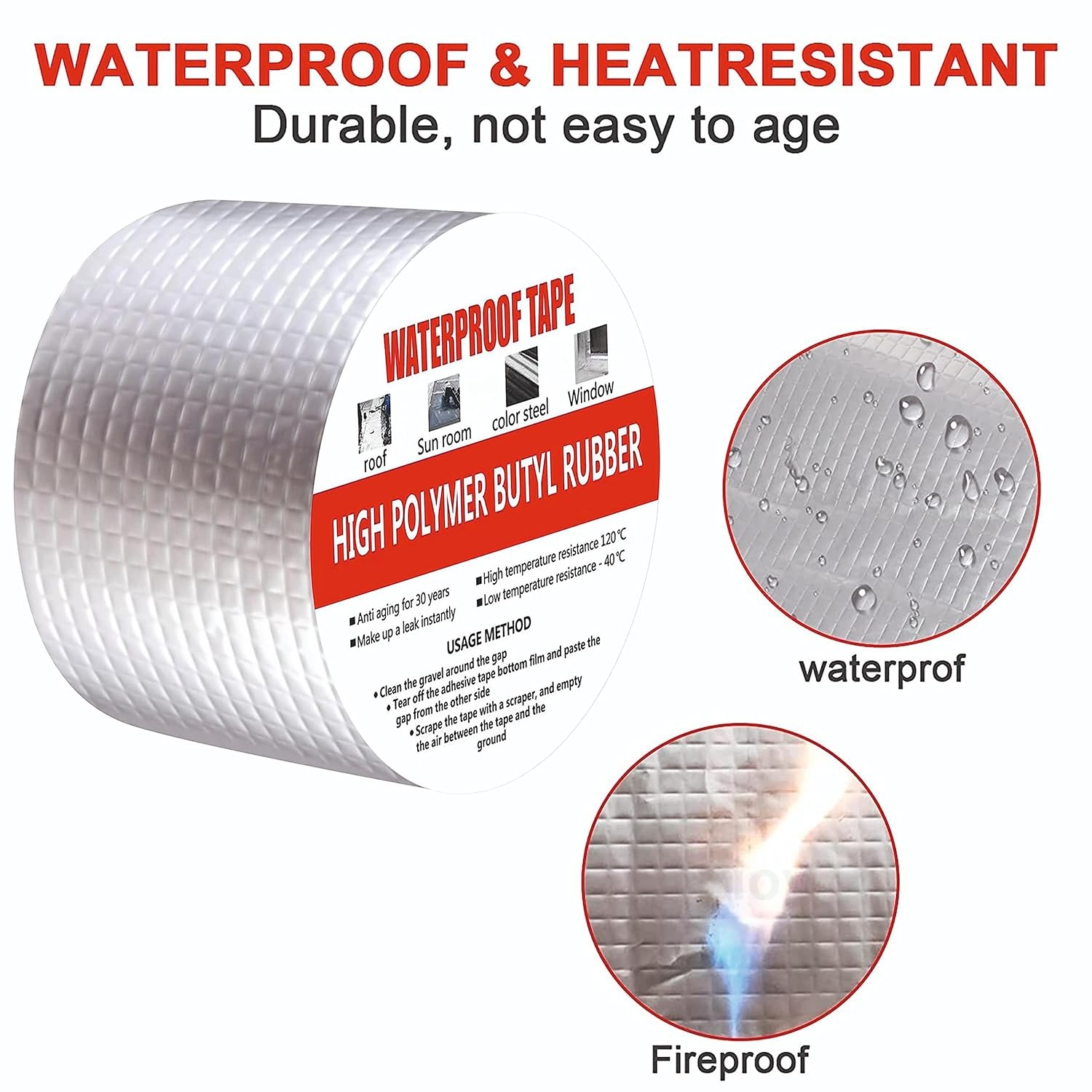 Adhesive Waterproof Tape - Super Strong Permanent Roof Leak Repair