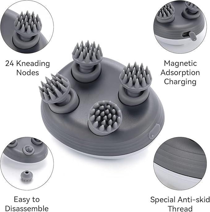 Scalp Massager -Rechargeable Electric Head Kneading Massager