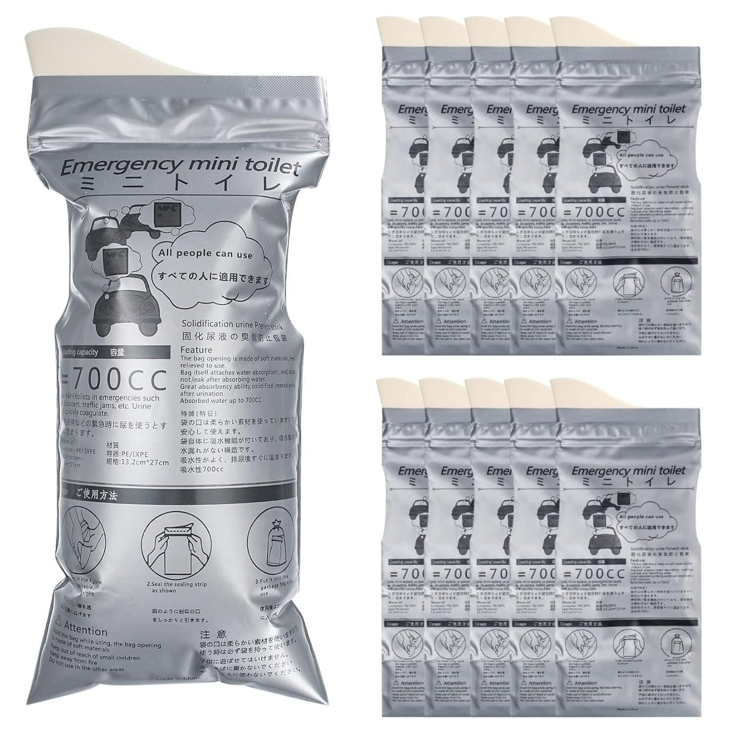 ESHOPYE ™ Emergency Mini Toilet-Urine Bag (Pack of 4)