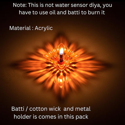 ESHOPYE ™ Diwali Diyas Colourful 3D Reflection Diya for Diwali (12pcs )