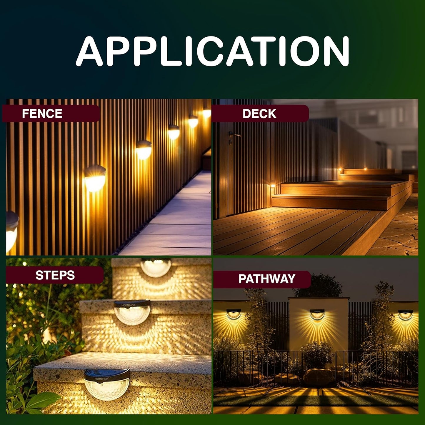 ESHOPYE ™ Solar Outdoor Lights - LED Fence & Deck Lights ( Pack of 2) - ESHOPYE ™